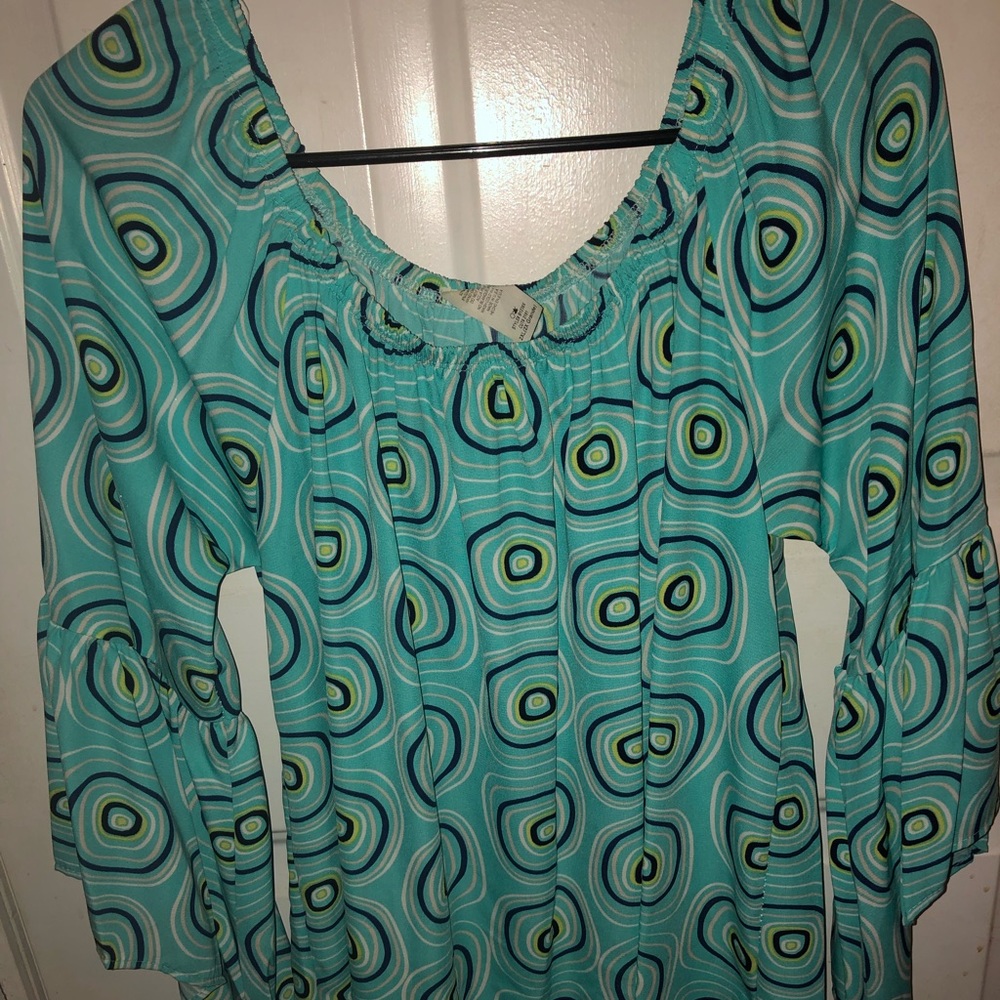 Aqua colored tunic